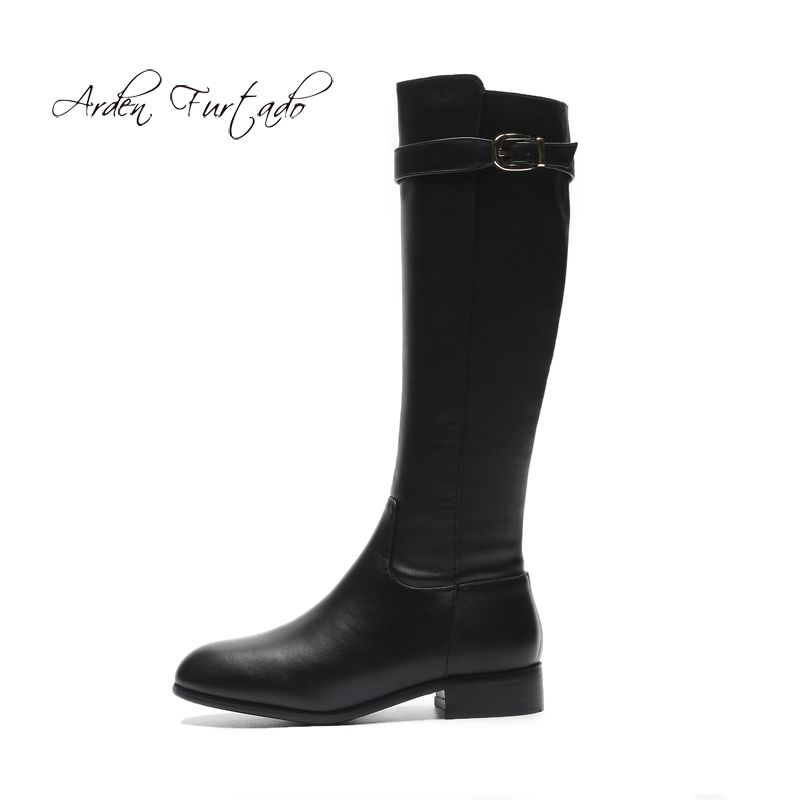 black flat knee high boots with zipper