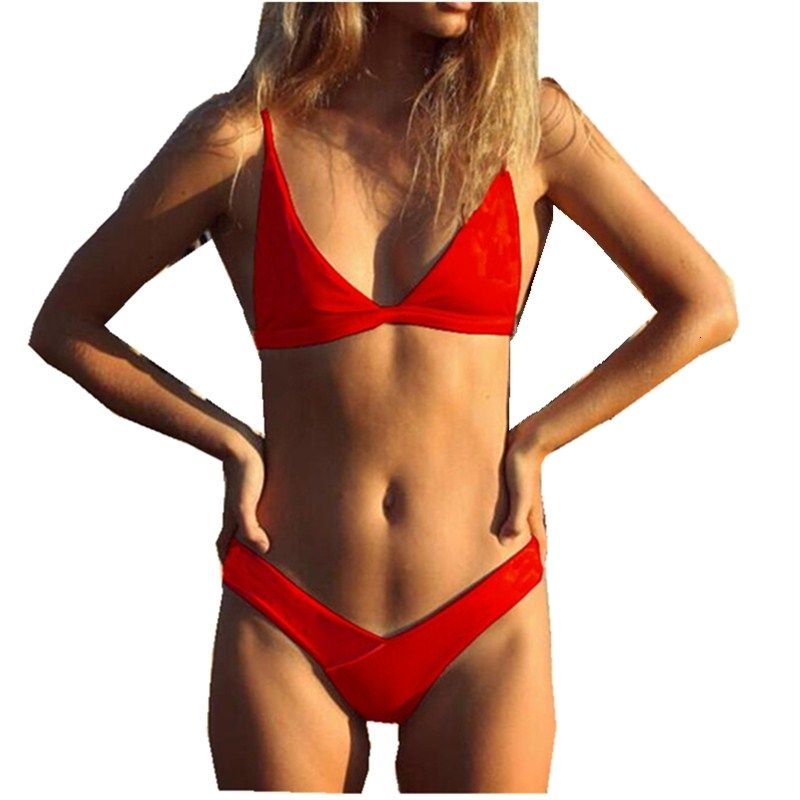 red designer bikini