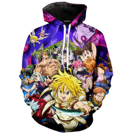 seven deadly sins anime hoodie