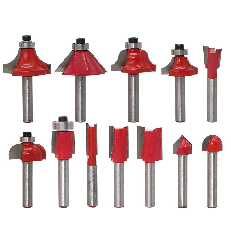 2020 1/4 SHANK Milling Cutter Router Bit Set Wood Cutter Carbide Shank