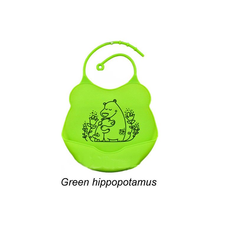 Brand New Lovely Kids Cute Silicone Waterproof Baby Bibs Infants Lunch 4 color