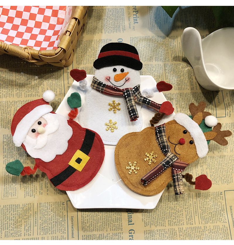 Santa sombrero Reno Navidad Año nuevo tenedor de bolsillo cuchillo t Santa sombrero Reno Navidad Año nuevo tenedor de bolsillo cuchillo t