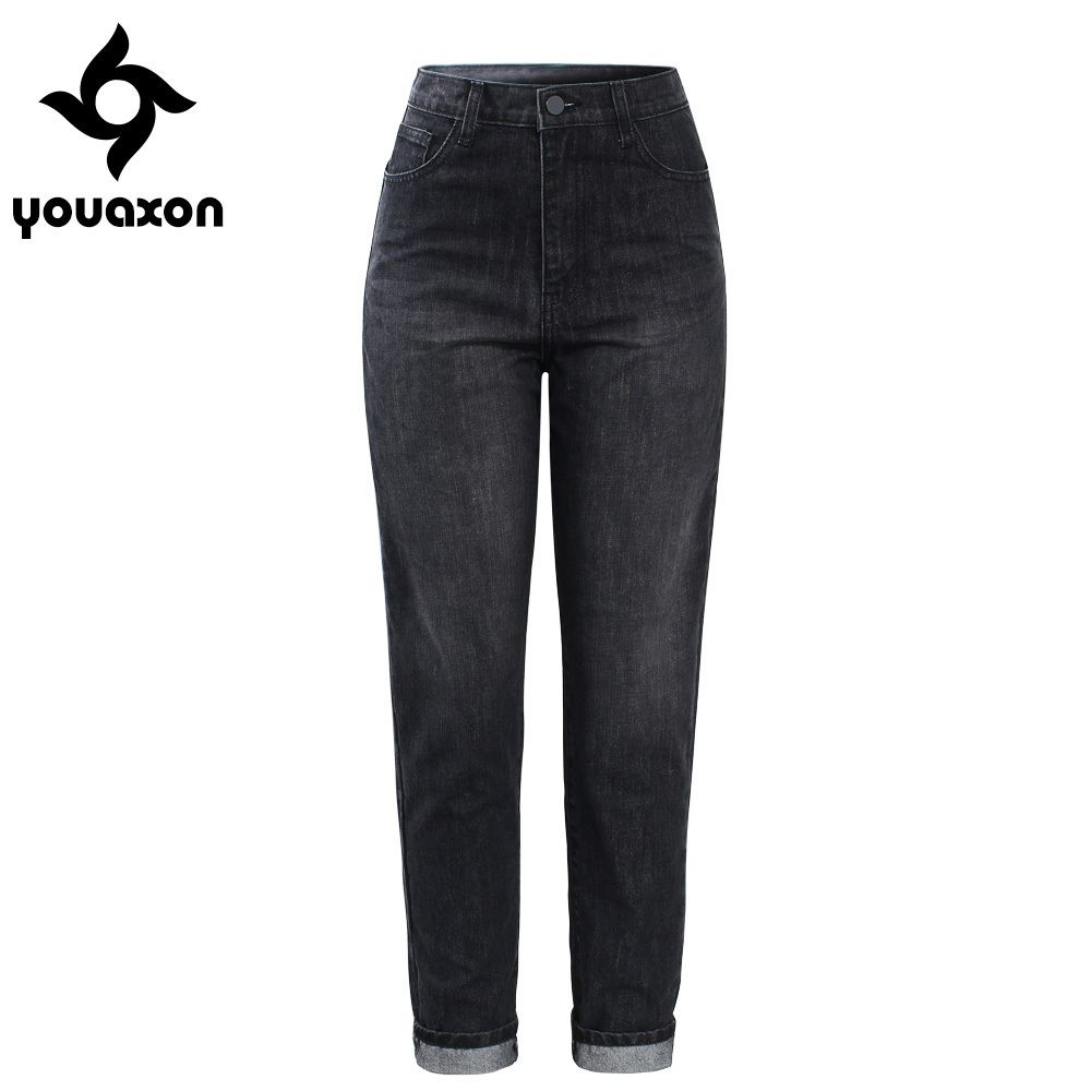 Compra 2137 Youaxon Nuevo Cintura Alta Boyfriend Jeans Mujer `s Negro True  Denim Pantalones Mamá Jean Femme Para Mujer Pantalones Vaqueros Y19042901  Barato | Entrega Rápida Y Calidad | Es.Dhgate
