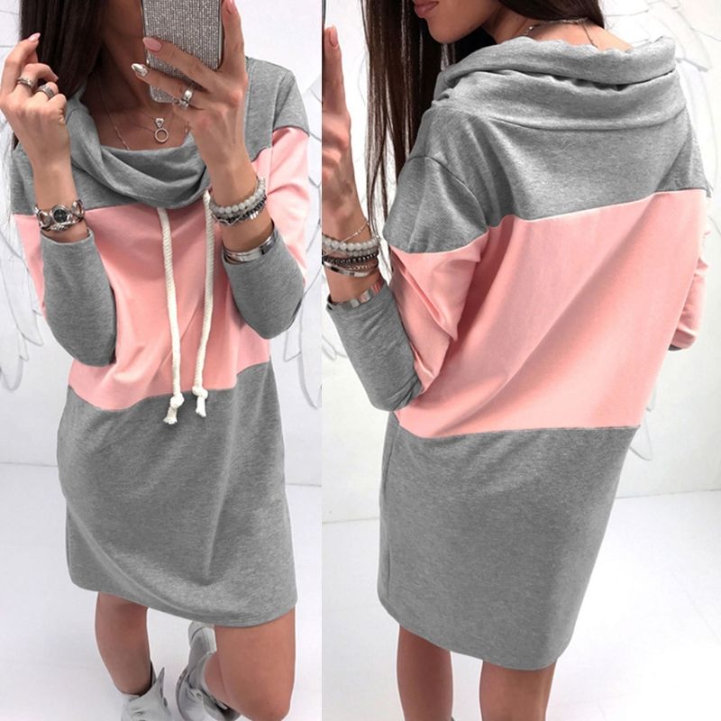 moletom vestido manga longa feminino