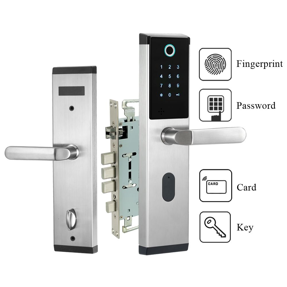 Satin Al Dijital Biyometrik Parmak Izi Sifre Kapi Kilidi Anahtarsiz Akilli Kapi Kilidi Parmak Izi Sifre Rfid Kart Anahtar Kilit Acma 4 Yollari T200111 Tl1 073 24 Dhgate Comda