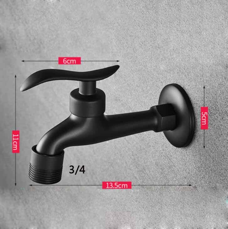 2020 Washing Machine Faucets Black Finishing Wall Mounted Bibcock