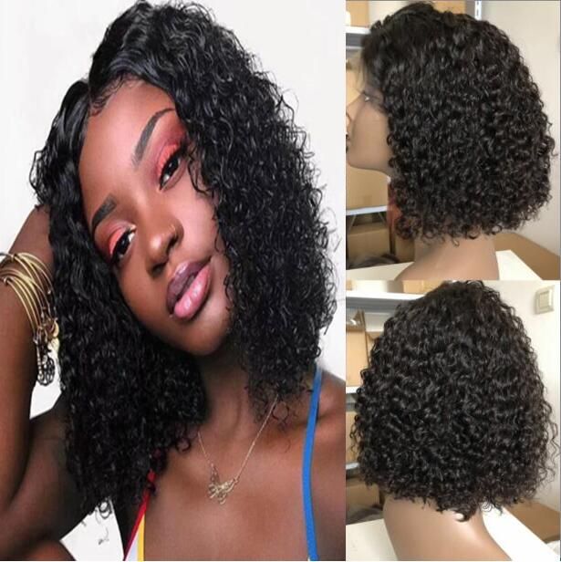 Acheter Celebrity Wig Lace Front Perruque Curly Bob Cut Naturel 10A Grade Européenne Vierge De Cheveux Humains Full Lace Perruques Pour Les Femmes Noires Livraison Gratuite De 34,86 € Du Urjoyhairwigs | DHgate.Com