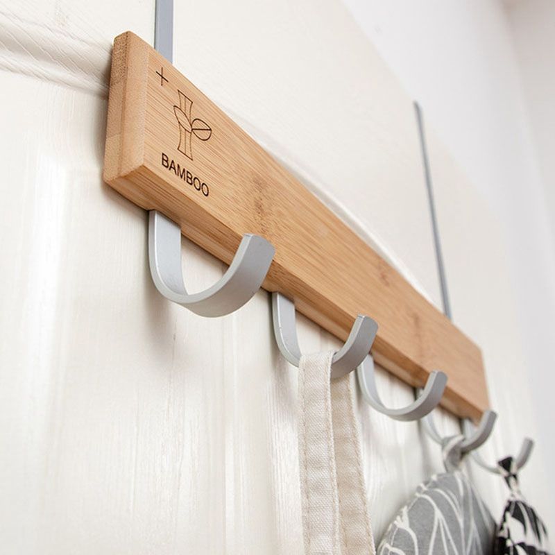 Over Door Hooks Multifunction Hanging Rack Wooden Coat Hanger Hook Wall For Cloth Pants Hat Towel Punch F From Qiananping 37 Dhgate Com Over Door Hooks Multifunction Hanging, Over The Door Coat Hook Rack