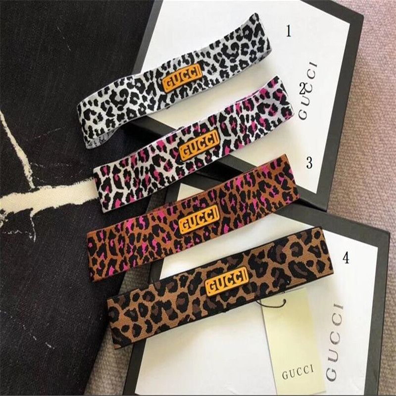 2019 Tide Brand Leopard Pattern Hair Bands Fashion Designer