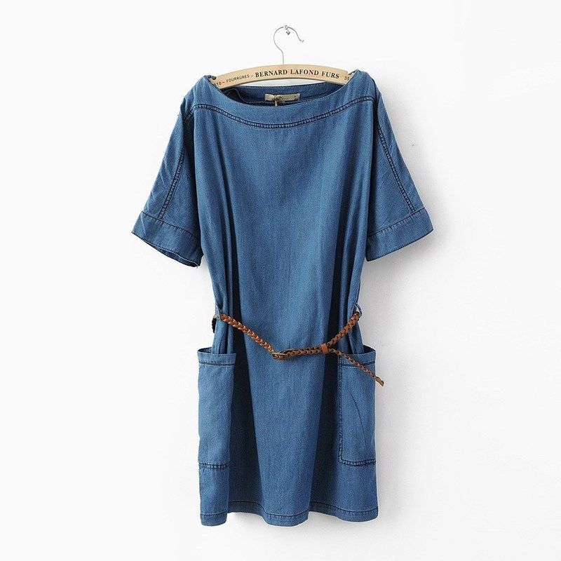 womens denim tunic dress