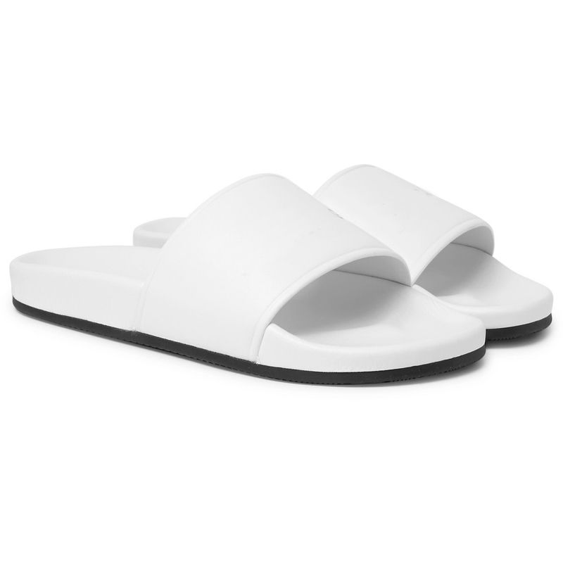 mens white leather slippers