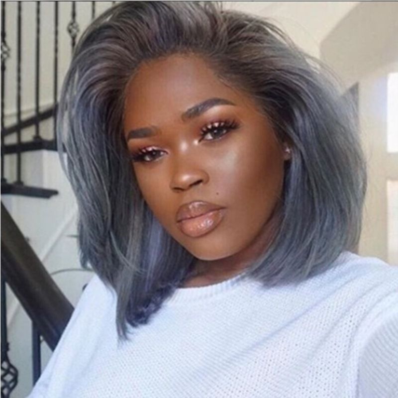 Foreign Trade New Wig European And American-Style Womens Short Hair Smoke Gray Bobo Head Short Foreign Trade New Wig European And American-Style Womens Short Hair Smoke Gray Bobo Head Short
