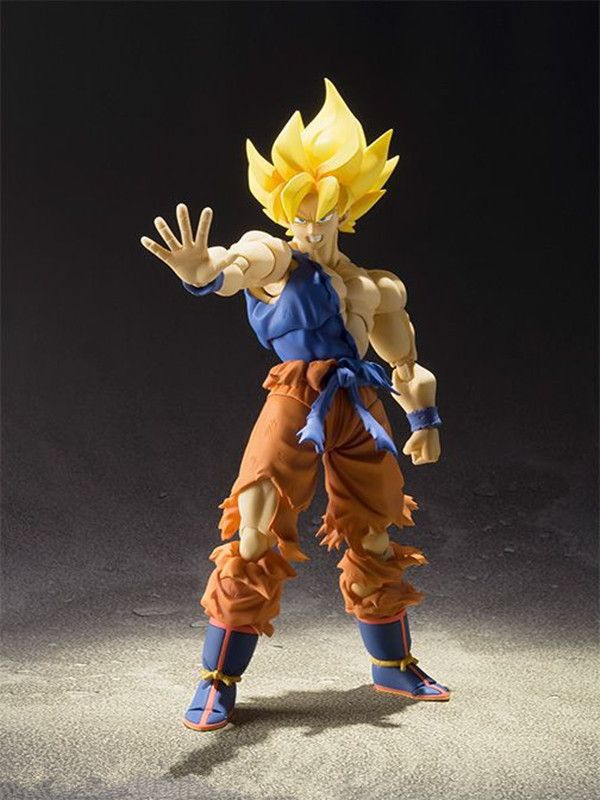 Figura de acción de Dragon Ball Z Super Saiyan Goku Súper Guerrero  Despertar Versión PVC Figure