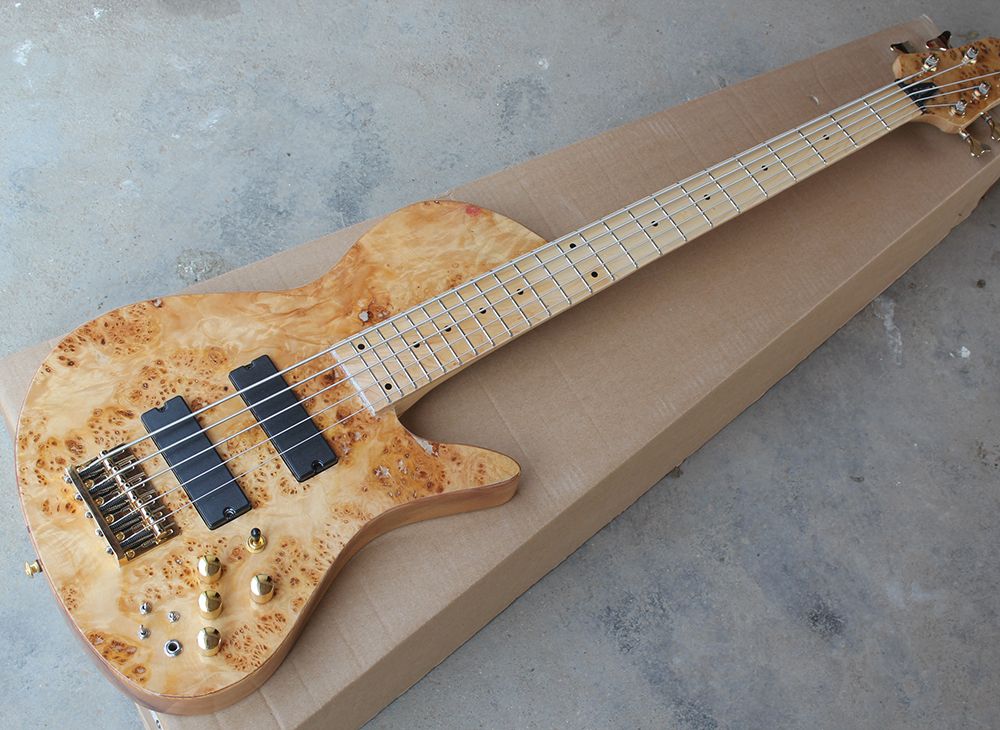 Compra 5 Cuerdas Para Guitarra Eléctrica De Bajo, Diapasón De Arce, 24  Sonidos, Enchapado De Árbol Burl, Penetración En El Cuello, Servicio  Personalizado Barato | Entrega Rápida Y Calidad | Es.Dhgate