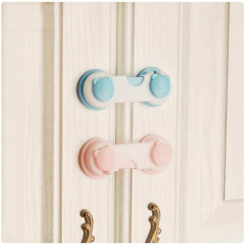 Baby Kids Box Drawer Locks Bear Printed Cupboard Cabinet Wardrobe