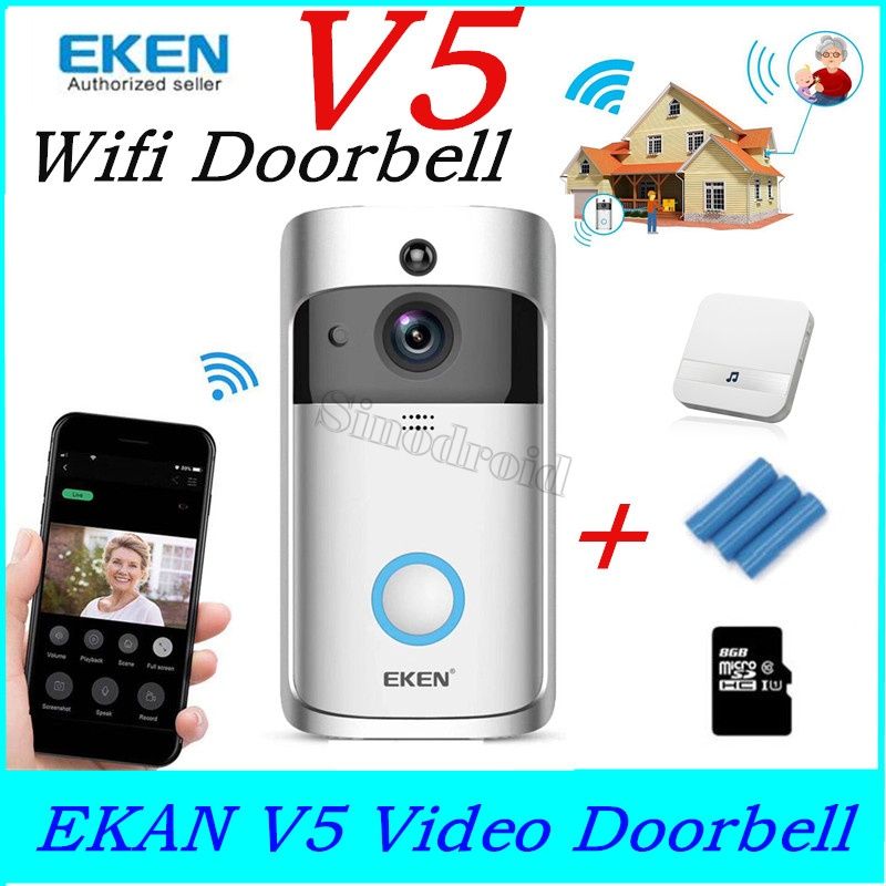 2019 App Control Eken V5 Wifi Smart Home Video Doorbell Camera