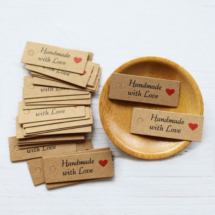300 Pezzi Carta Kraft Etichette Regalo,Tag Appendere Fatto Mano,Tag Di Carta Kraft,Tag Regalo e Corda,Regali Di Etichette Dei Prezzi,Con Corda,Usato Per Matrimoni,Compleanni,Decorazioni Per Dessert 