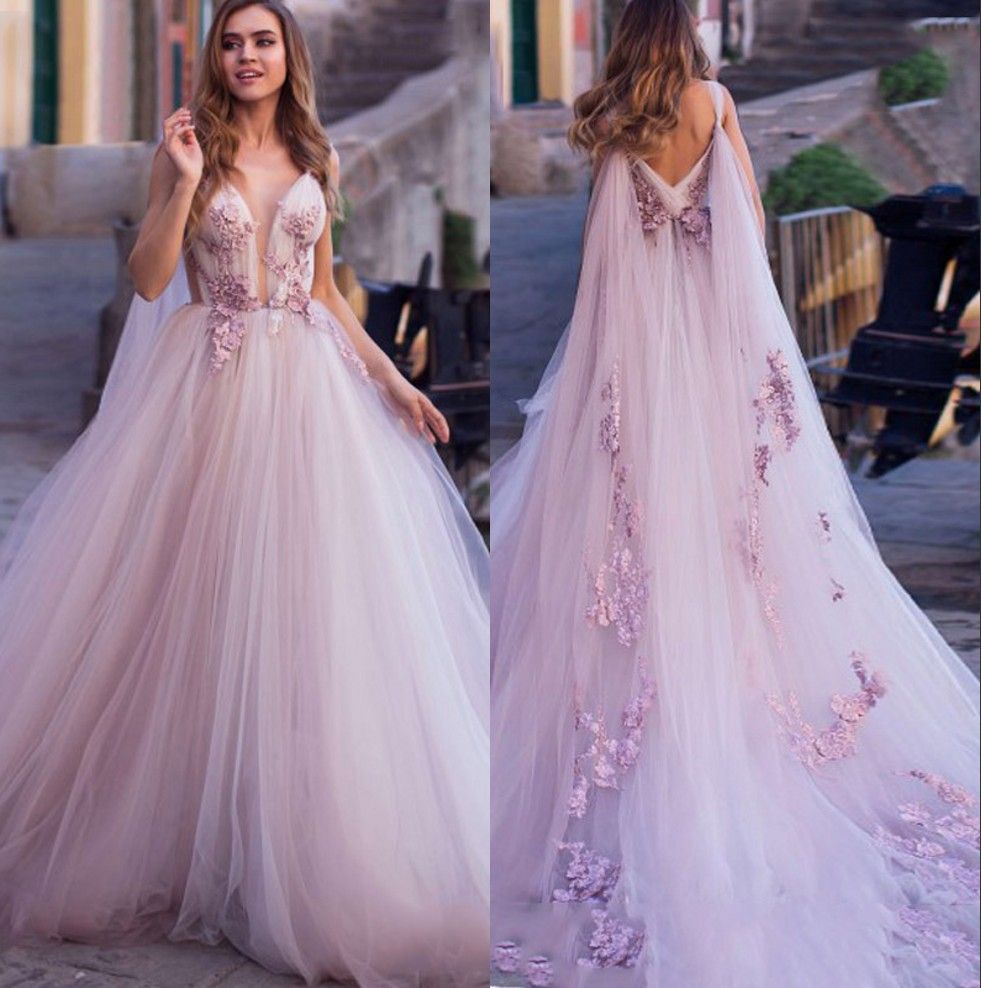 purple lace wedding dress