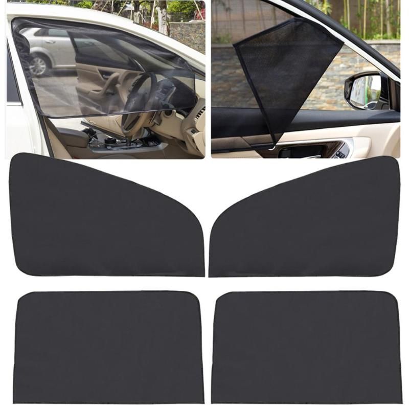 Pair of Car Window Shade for Sun UV Baby Insects Protection Universal Fit Adjustable Sun Shade Breathable Mesh Car Curtains Anti Mosquito Bug Window Net Car Rear Door Outdoor Camping Netting XL 