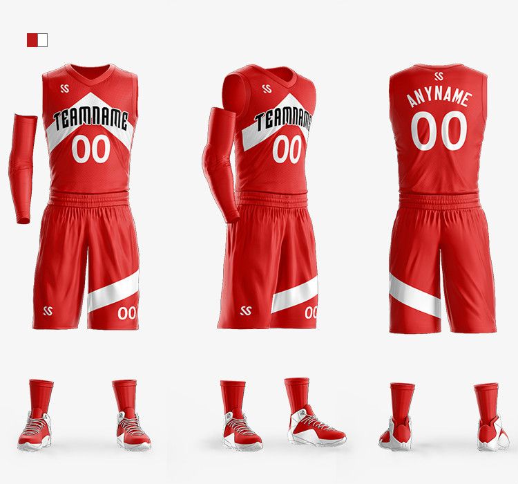 red jersey basketball uniform