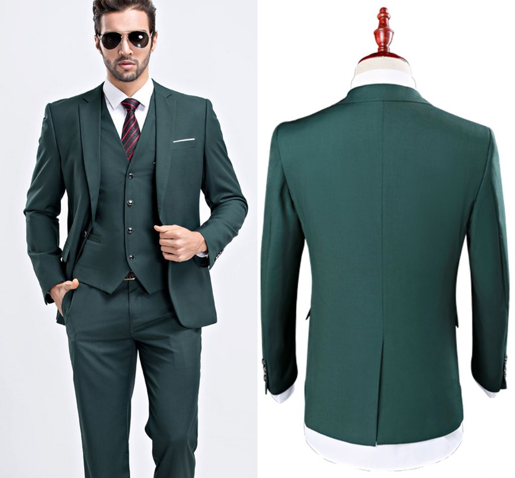 Compra 2020 Caliente Recomiende Cazador Oscuras Del Verde Esmeralda Novio  Esmoquin Muesca Solapa Hombres Blazer Prom Traje Traje De Negocios Chaqueta  + Pantalones + Chaleco Barato | Entrega Rápida Y Calidad | Es.Dhgate