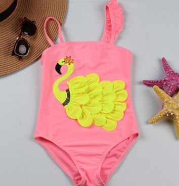 #1 Flamingo Girl Bathing Suit