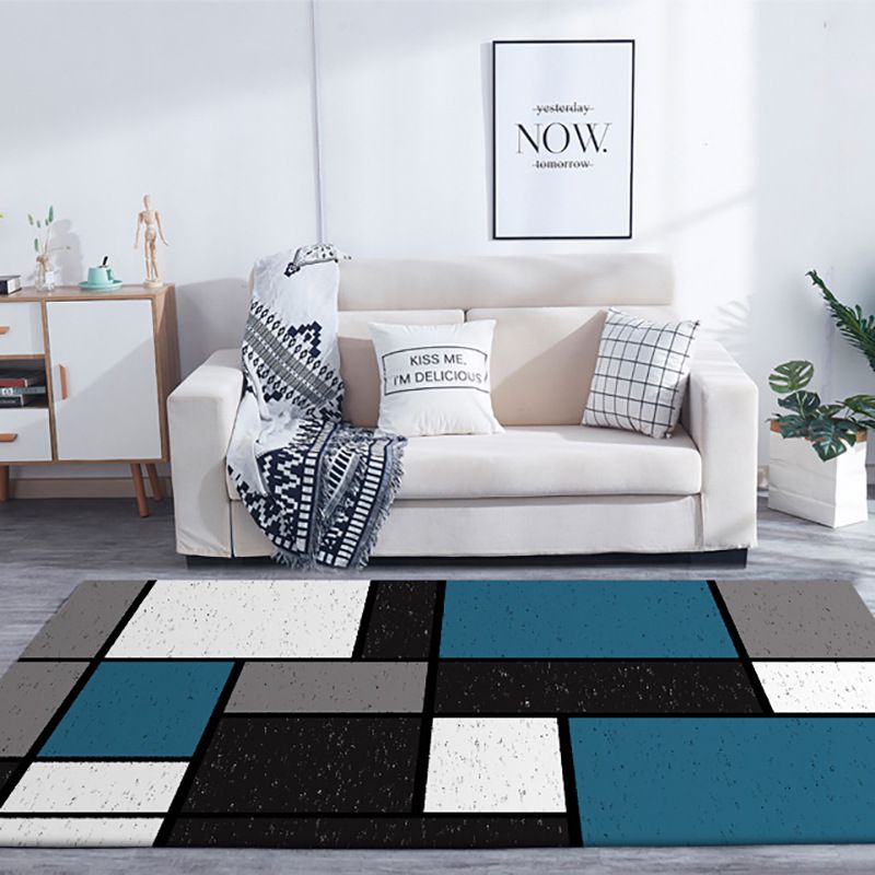 Fashion Modern Blue White Black Square Stitching Carpet Bedside Plush Rug Living Room Door Mat Bathroom Floor Mat Custom Made Vinyl Carpet Plush Carpet Tiles From Fugao001 23 99 Dhgate Com