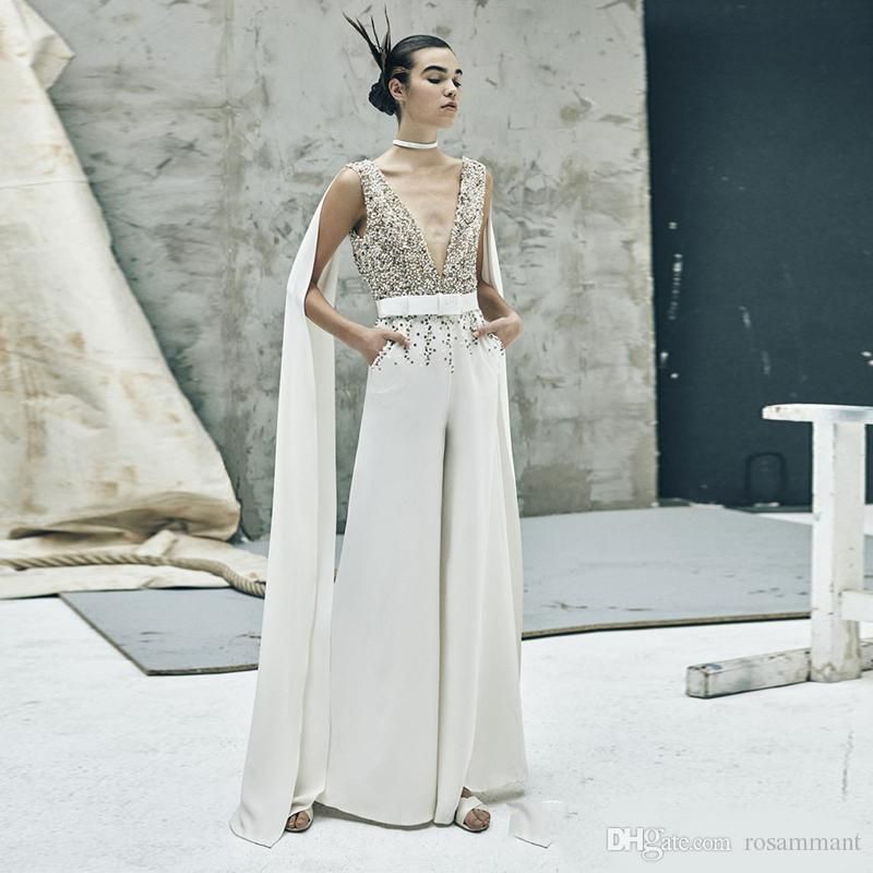 white sequin reception dress