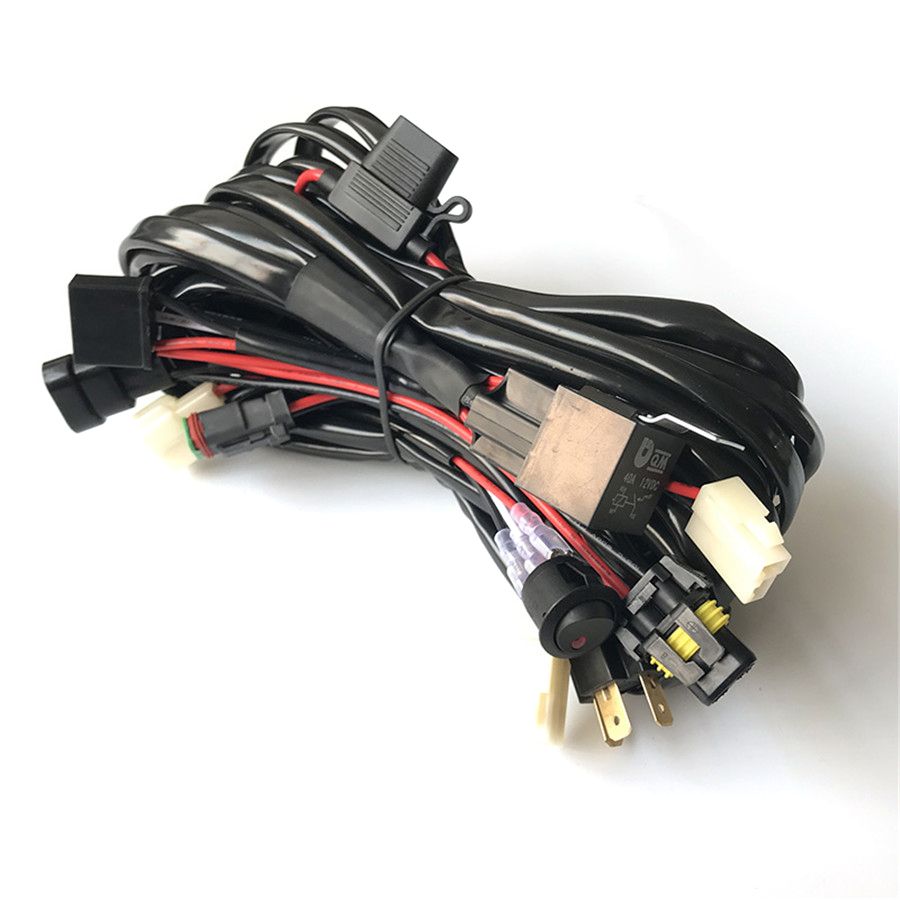 2020 12v Single Car Led Light Bar Wiring Loom Harness High Beam Quickly Turn 9005 H4 High Beam Driving Light From Niumou 35 72 Dhgate Com