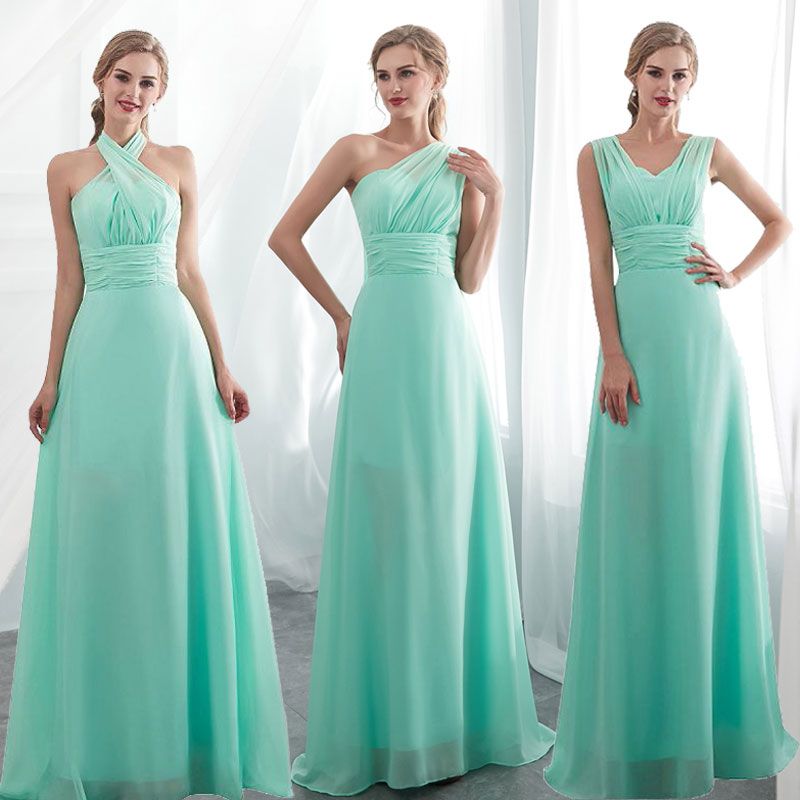 Compra Larga Gasa Convertible Dama De Honor Vestidos Royal Blue Mint 2021  Playa Boda Vestido De Fiesta Robe Demoiselle DHonneur 100% Real Foto Real  Barato | Entrega Rápida Y Calidad | Es.Dhgate