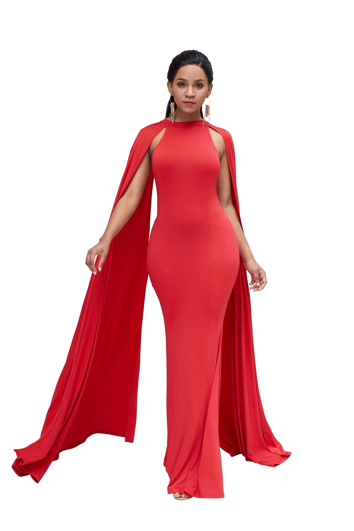 batwing evening gown