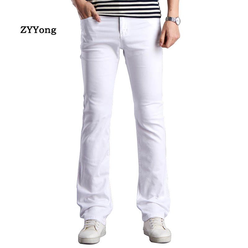 slim bootcut khakis mens