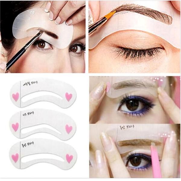 Plantillas de cejas de dibujo Tarjeta de la guía de la plantilla profesional DIY Maquillaje de Plantillas de cejas de dibujo Tarjeta de la guía de la plantilla profesional DIY Maquillaje de
