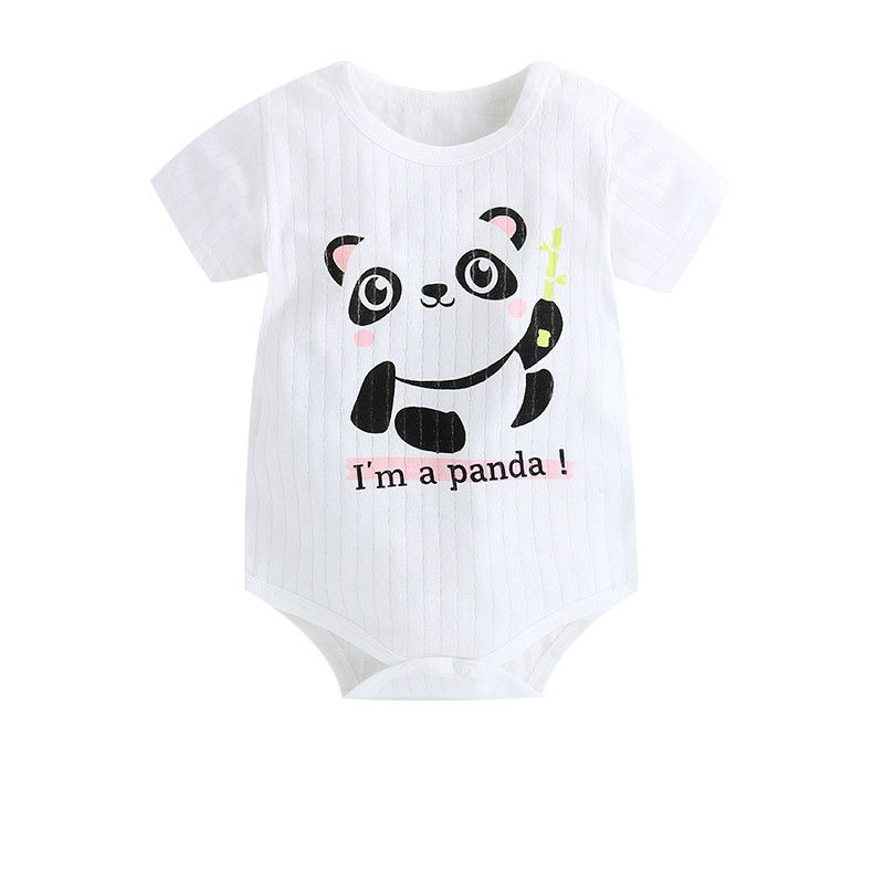 Panda Cartoon Circle Newborn Cotton Jumpsuit Romper Bodysuit Onesies Infant Boy Girl Clothes