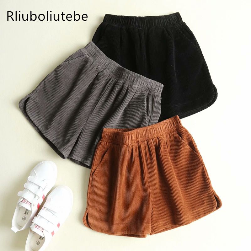 Corduroy Shorts Women Winter Spring 