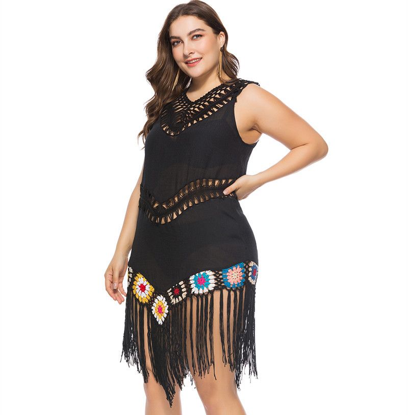 Compra IASKY 2019 Crochet Más El Tamaño Túnicas Para Las Mujeres De Playa  Traje De Baño Cubrir Traje De Baño Cubrir Borla Ropa De Playa Vestido De  Playa Pareo Barato | Entrega