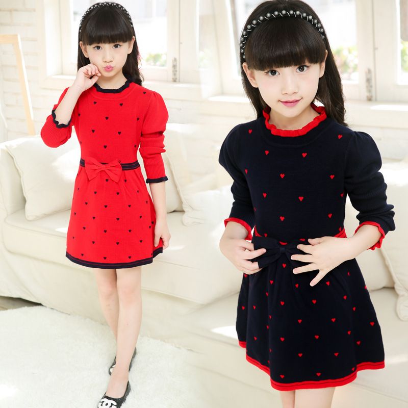 Vestido casual para niñas Otoño Invierno Vestidos de niña Adolescentes de punto Ropa para niños Vestidos Vestido casual para niñas Otoño Invierno Vestidos de niña Adolescentes de punto Ropa para niños Vestidos