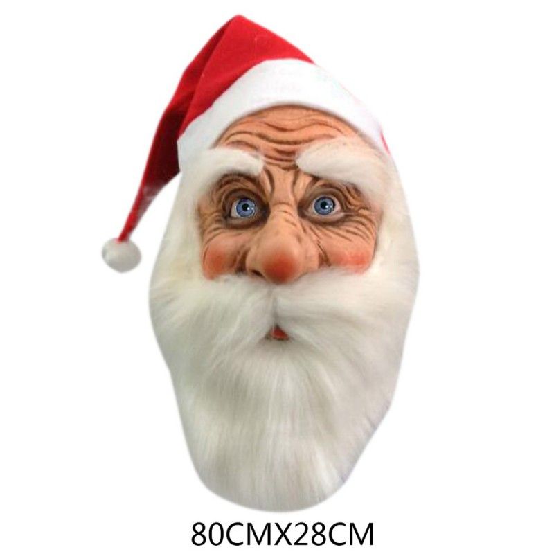 Funny Santa Claus Full Latex Mask Face Mask Headgear Wig Beard Christmas Holiday Funny Santa Claus Full Latex Mask Face Mask Headgear Wig Beard Christmas Holiday