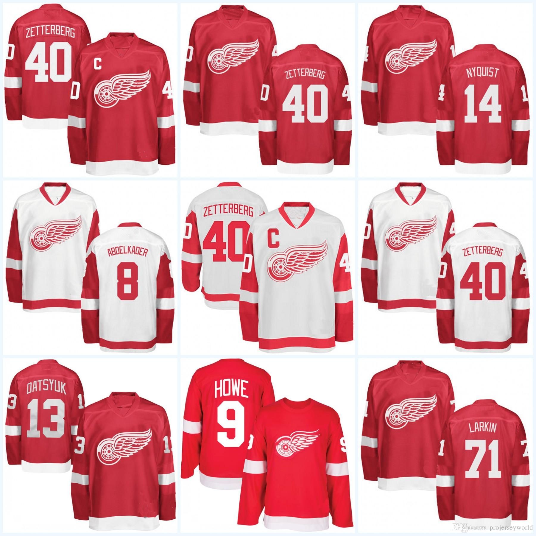 pink red wings jersey