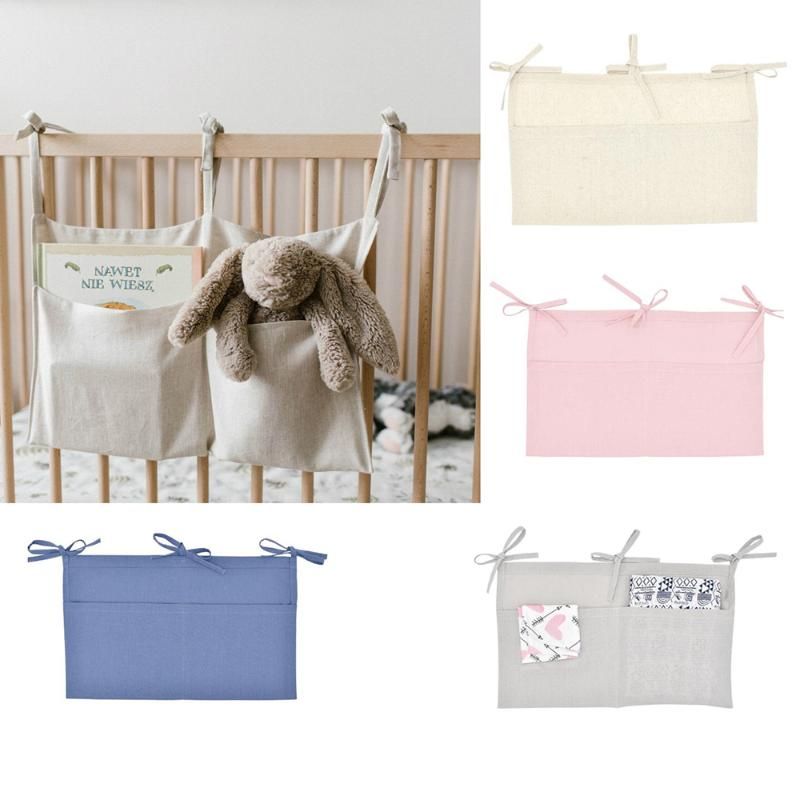 Cotton Baby Crib Hanging Storage Bag Baby Cot Bed Brand Bed