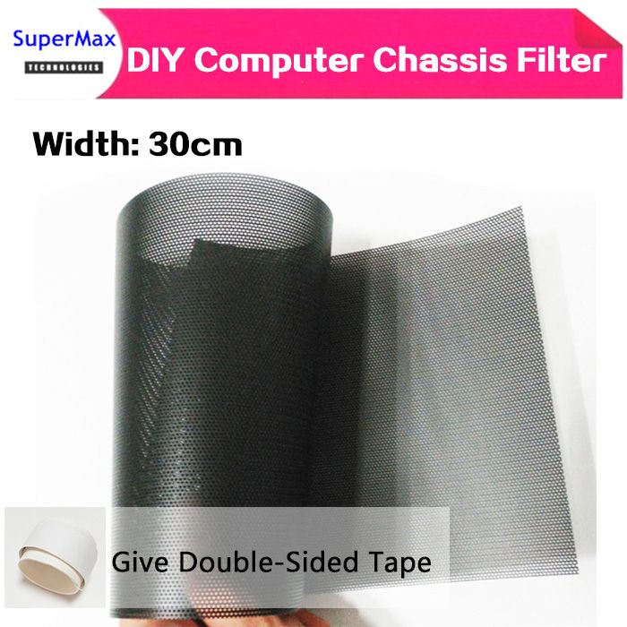 satin al diy 30 cm bilgisayar mesh pvc pc kasa fani sogutucu siyah toz filtresi ag net durumda toz gecirmez kapak sasi toz kapagi 1 metre grup
