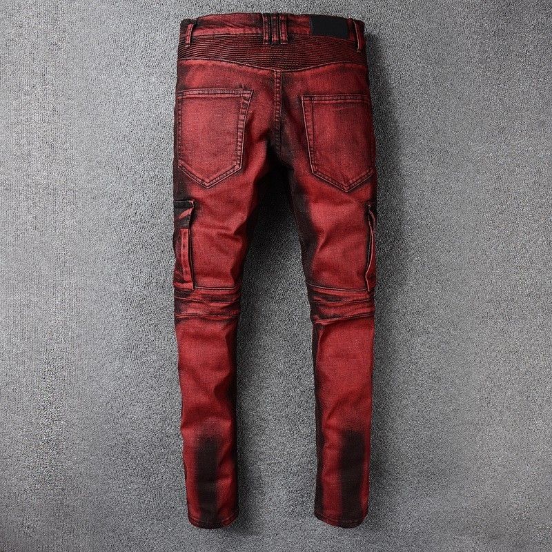 plus size red ripped jeans