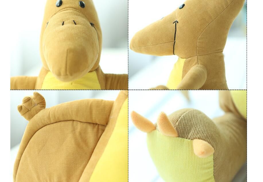 Venta al por menor Gran color amarillo dinosaurio Relleno Animal 41 cm Patrón de peluche suave Venta al por menor Gran color amarillo dinosaurio Relleno Animal 41 cm Patrón de peluche suave