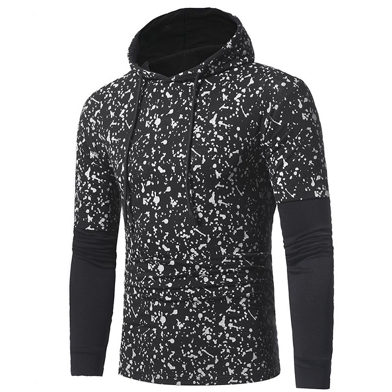 Compre 2019 Primavera Mens Nova Moletom 2 Cores Pontos De Tinta Prnted Panalled Manga Comprida Com Capuz Camiseta Shippig Livre De Xmnh4, $106,71 | Pt.Dhgate.Com