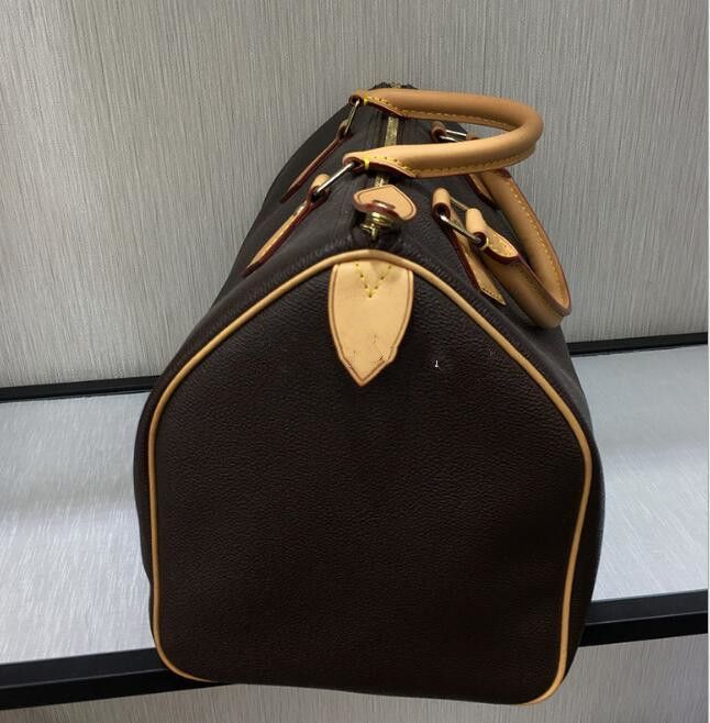 2019 Top Quality Women Leather Speedy 30 Handbag Shoulder Bag Speedy 25 Classic Style Brown ...