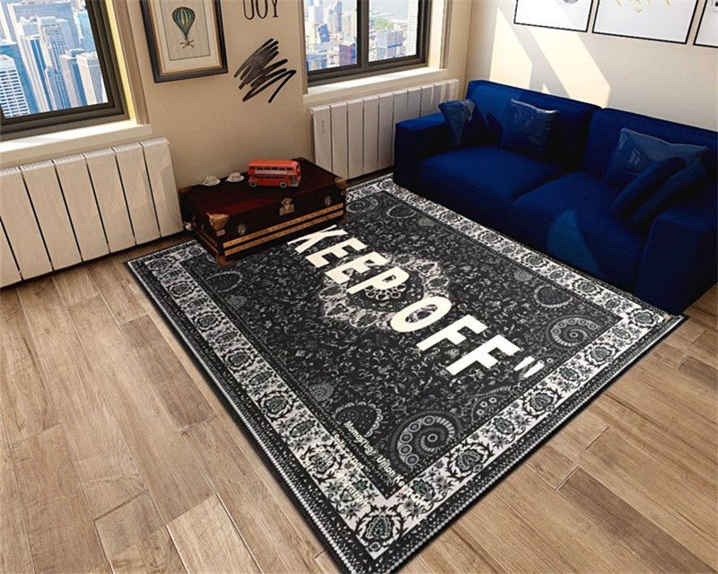 Acheter Lettre Design Tapis De Mode Gris Noir Rouge Tapis Imprimer Nouveau Tapis De Résistance Au Dérapage Populaires Logo Tapis De 888 Du Augustjul