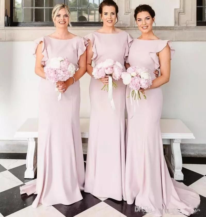 plush pink bridesmaid dresses