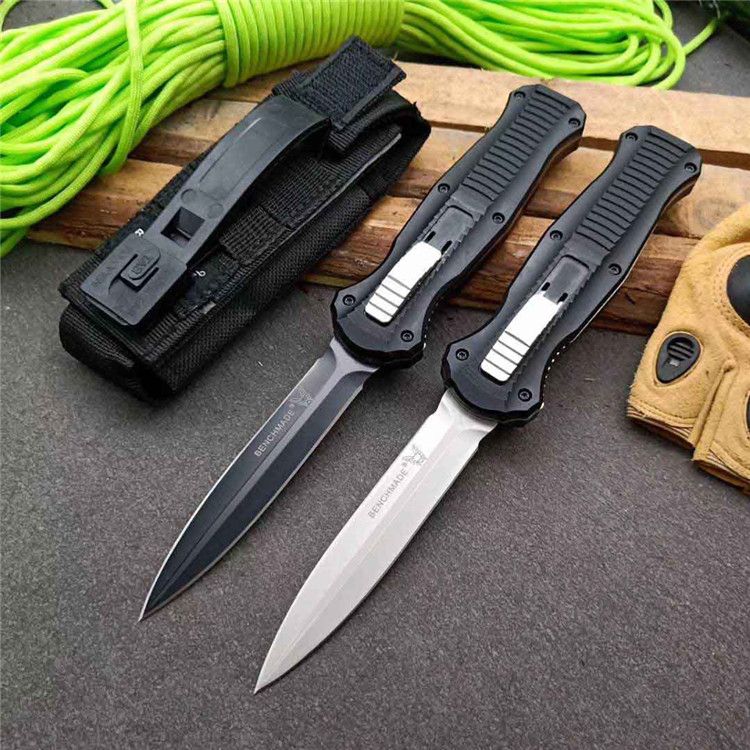 BENCHMADE 3300 Knife Out The Front Double Action Auto 3.95 Satin Plain