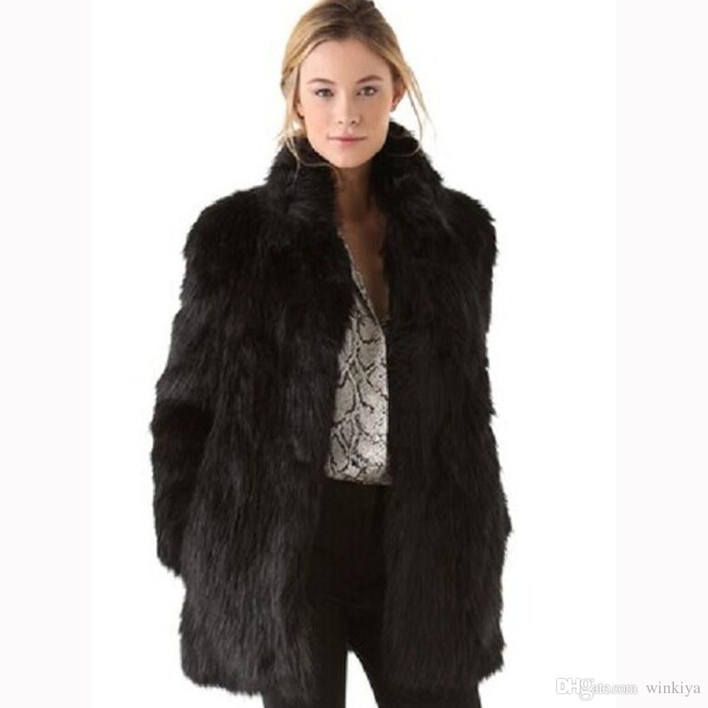 womens white faux fur coat