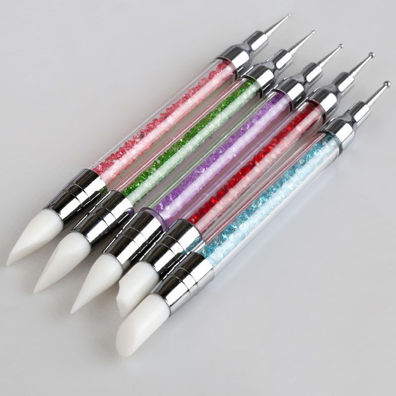 Dual Ended Nail Art Dotting Pen Professional Nail Polish Rhinestone